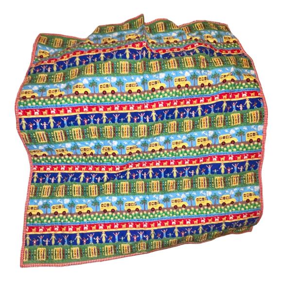 Project Linus Quilt ABC Cat Dog Crayon Blanket 38" - Picture 2 of 7